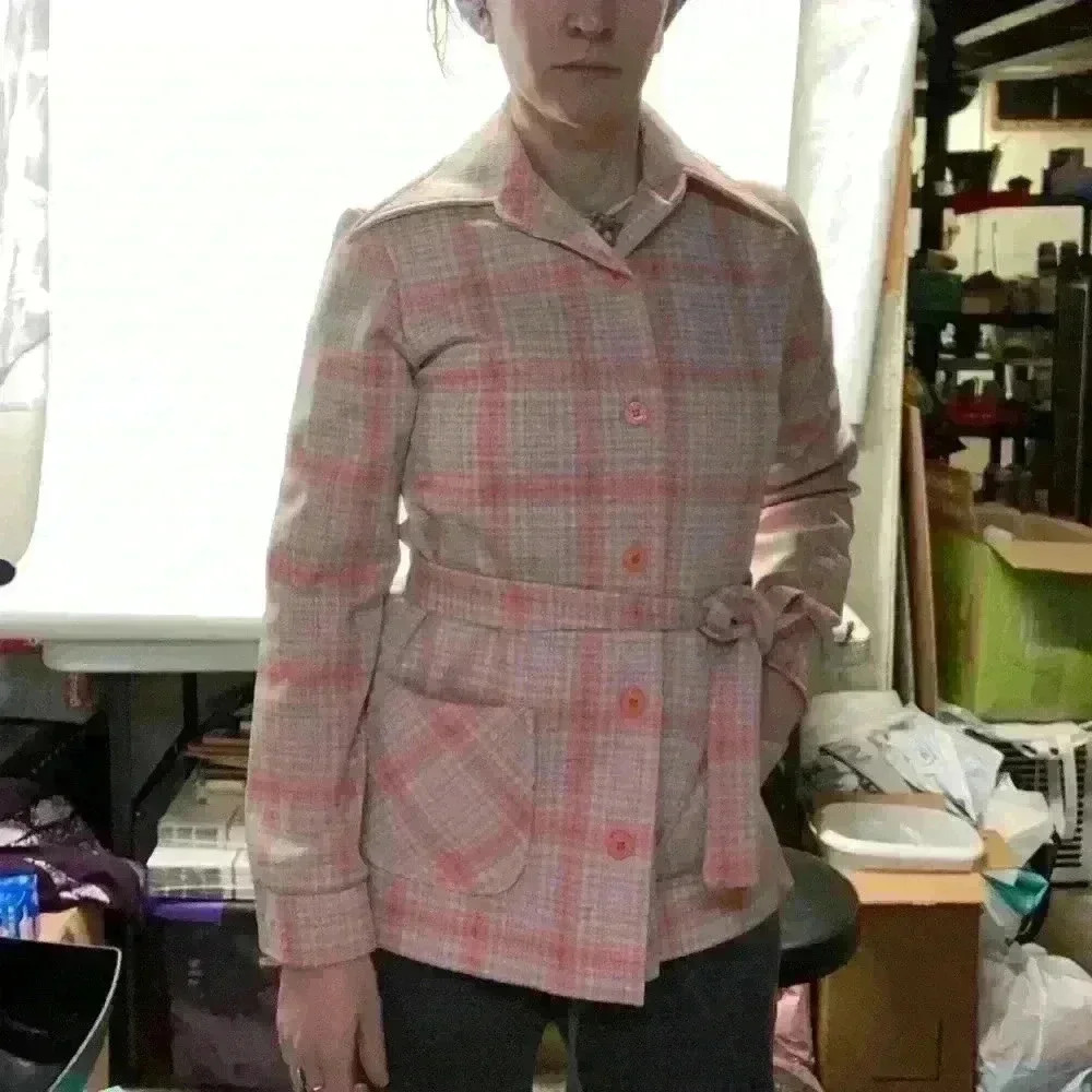Amazing vintage JCPenney polyester jacket with belt size small vintage size 8 - Picture 13 of 13